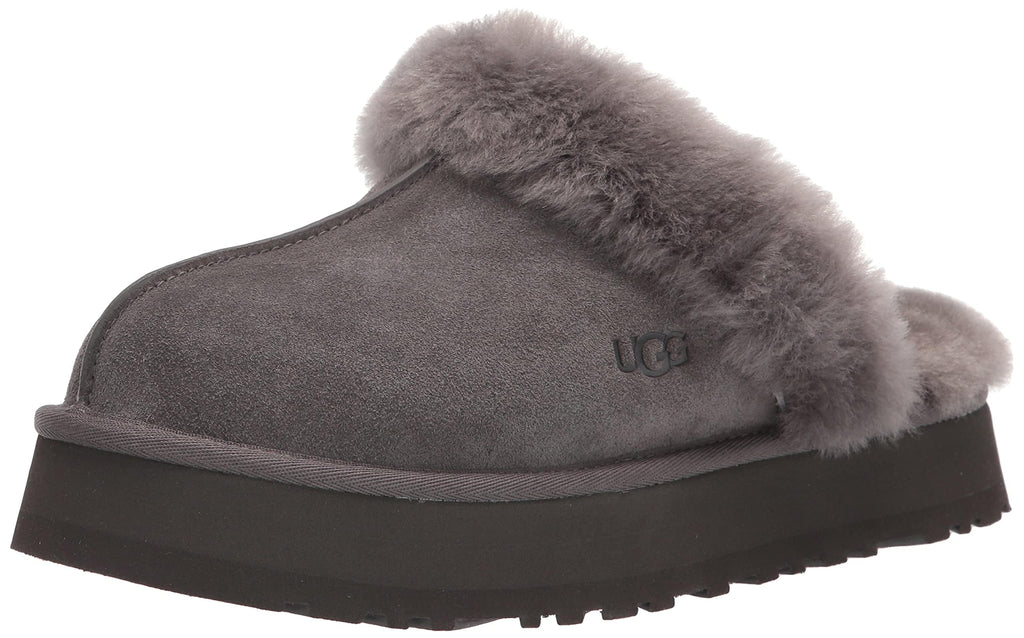 UGG Women's Disquette Slipper, Charcoal, 9