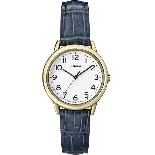 Timex Women   s T2N954 South Street Blue Croco Pattern Leather Strap Watch