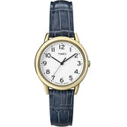 Timex Women   s T2N954 South Street Blue Croco Pattern Leather Strap Watch