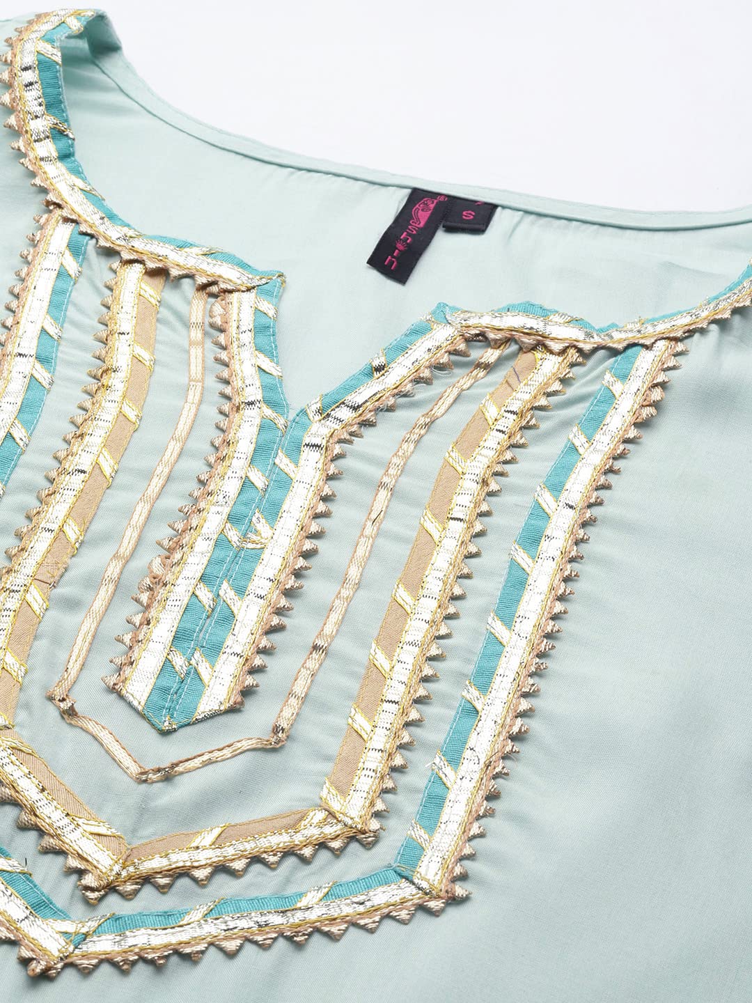 Ishin Women'S Viscose Rayon Embroidered A-Line Kurta Suit Set With Dupatta & Pants