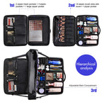 Relavel Extra Large Makeup Case with 4 Pcs Makeup Bags, Professional Makeup Artist Set Portable Nail Organizer Box Art Supply Ca