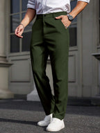 Noble Monk Formal Pants For Men | Stylish Regular Fit MenS Wear Trousers For Office Or Party | Solid Formal Regular Fit Trouser