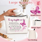 GevGuxLuo Daughter-in-Law Gifts, Makeup Bag Gifts for Daughter-in-Law, Daughter in law Birthday Gifts, Daughter-in-Law Gift for