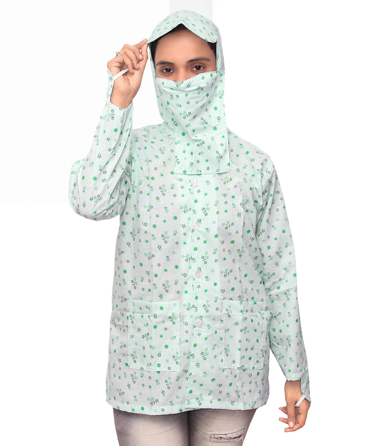 Goodluck Womens Sun Protection Summer Coat/Mask SunCoat (Driving Court) (46) 4