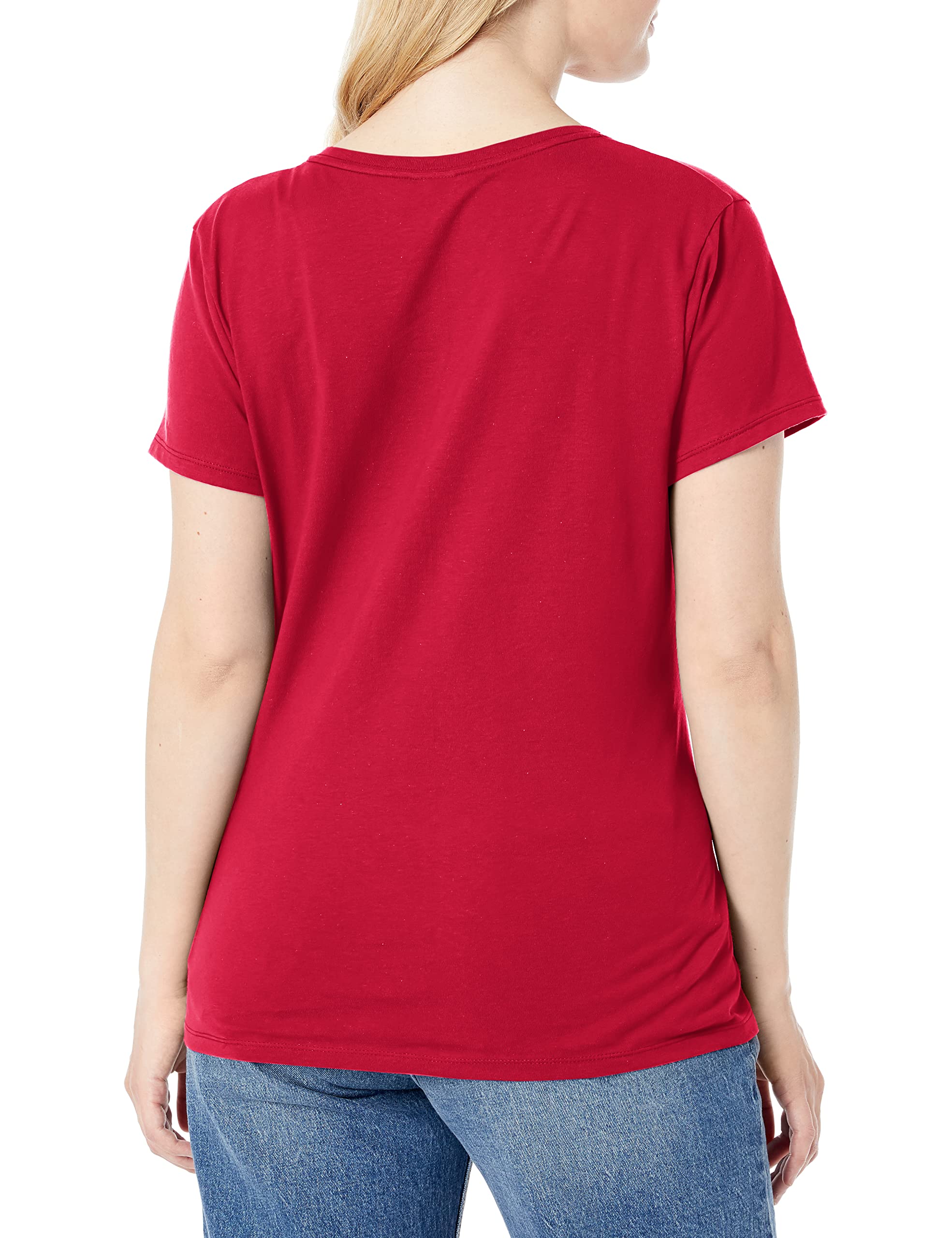 Hanes womens Nano Premium cotton V-neck Tee fashion t shirts, Deep Red, X-Large US