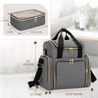 LUXJA Travel Makeup Bag with 2 Removable Cases, Cosmetic Bag with Multiple Storage Sections (Patent Pending)