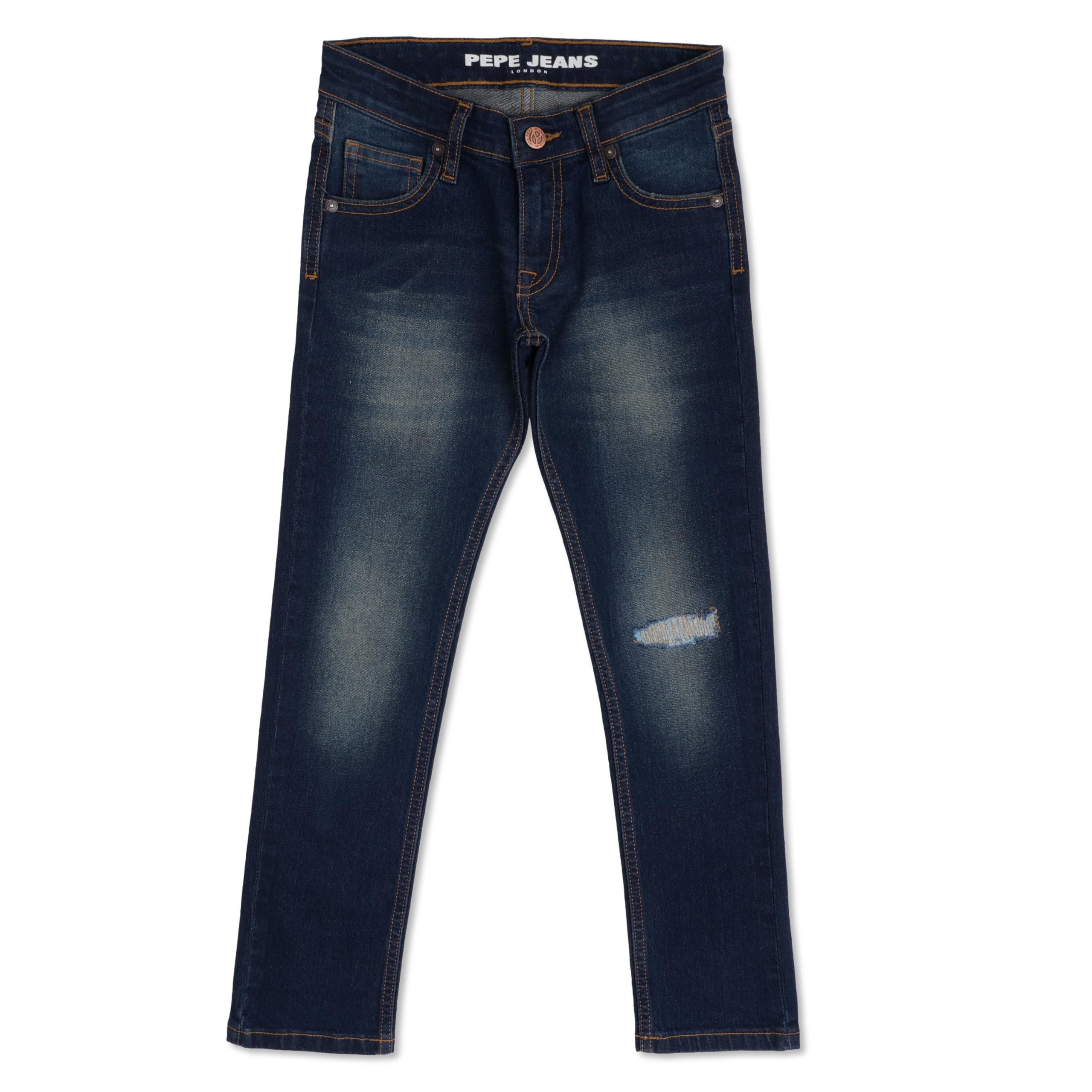Pepe Jeans Cashed Mid Waist Slim Fit Denim, Black Worn, 8