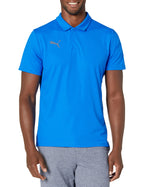 PUMA mens Teamliga Sideline Polo Shirt, Electric Blue Lemonade/White, Large US