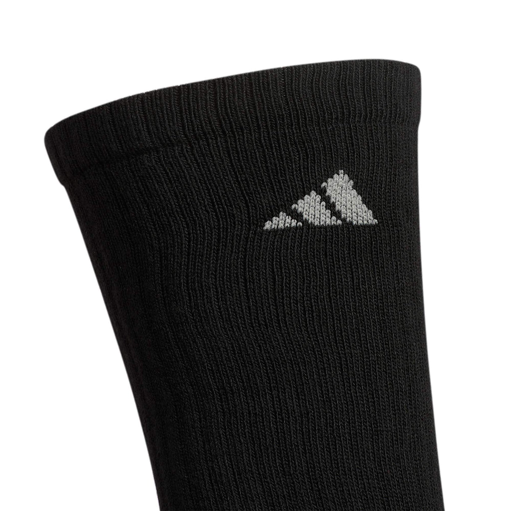 adidas Men's Athletic Cushioned Crew Socks with Arch Compression for a Secure fit (6-Pair), Black/Aluminum 2, X-Large