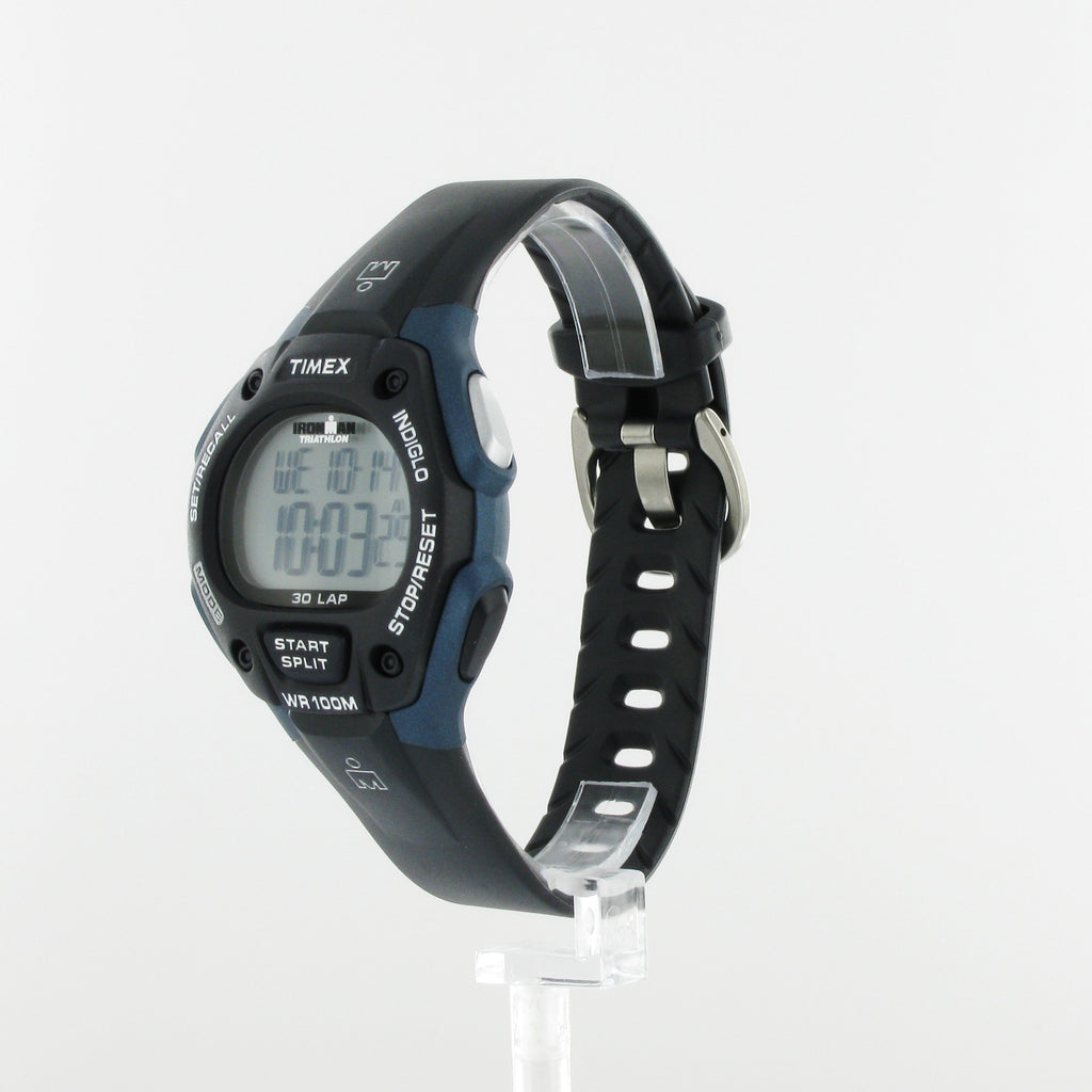 Timex Men's Ironman Triathlon Classic 30 38mm Watch - Blue & Black Case with Black Resin Strap