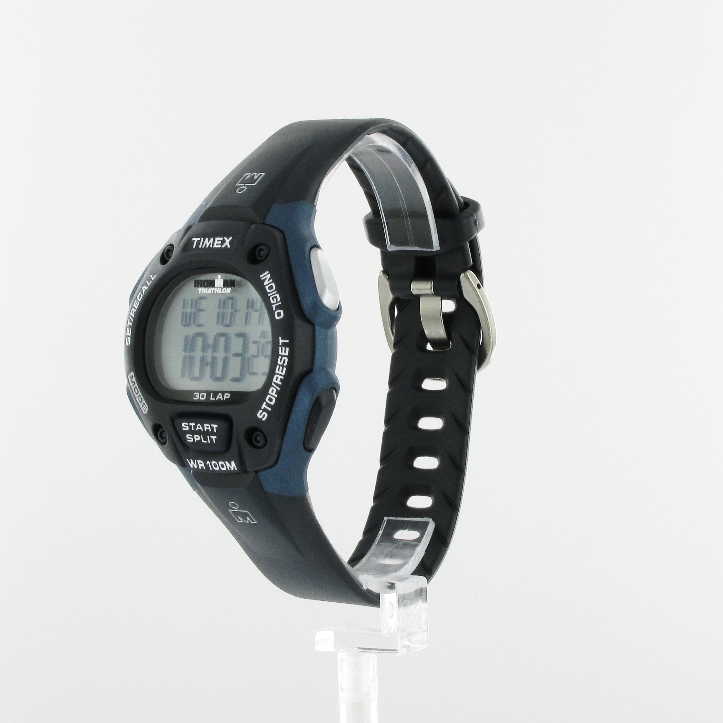 Timex Men's Ironman Triathlon Classic 30 38mm Watch - Blue & Black Case with Black Resin Strap