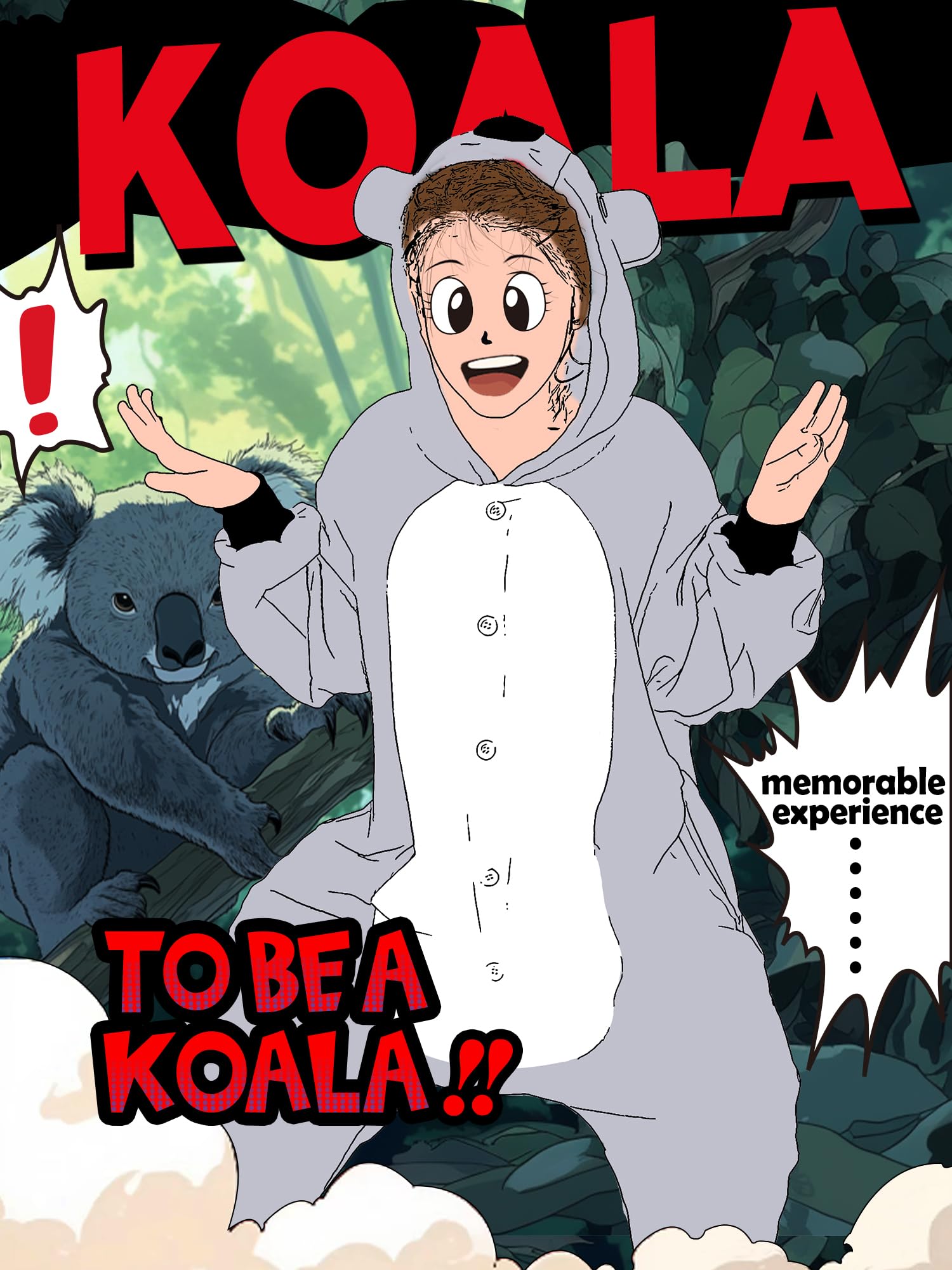 CANASOUR Unisex Halloween Kids Grey Koala Onesie For 10-12 Years Girls Costume Party Cosplay Pyjamas (Height 56-59    10 Years,