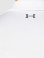 Under Armour Men's Tech Golf Polo, White (100)/Graphite, Large Tall