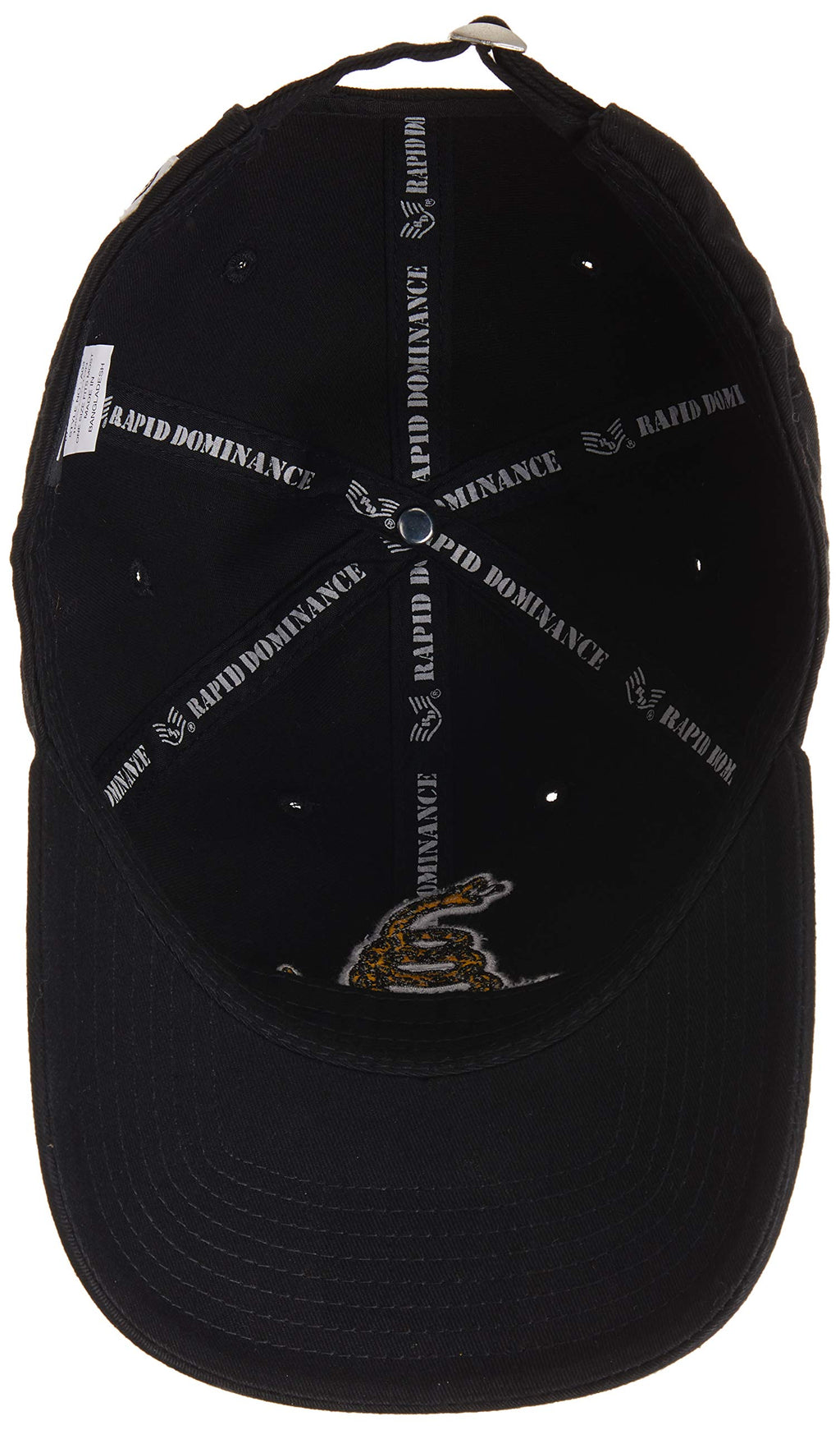 Relaxed Graphic Cap, Gadsden Flag, Black