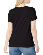 Levi's Women's Perfect Crewneck Tee Shirt, mineral black x, Large