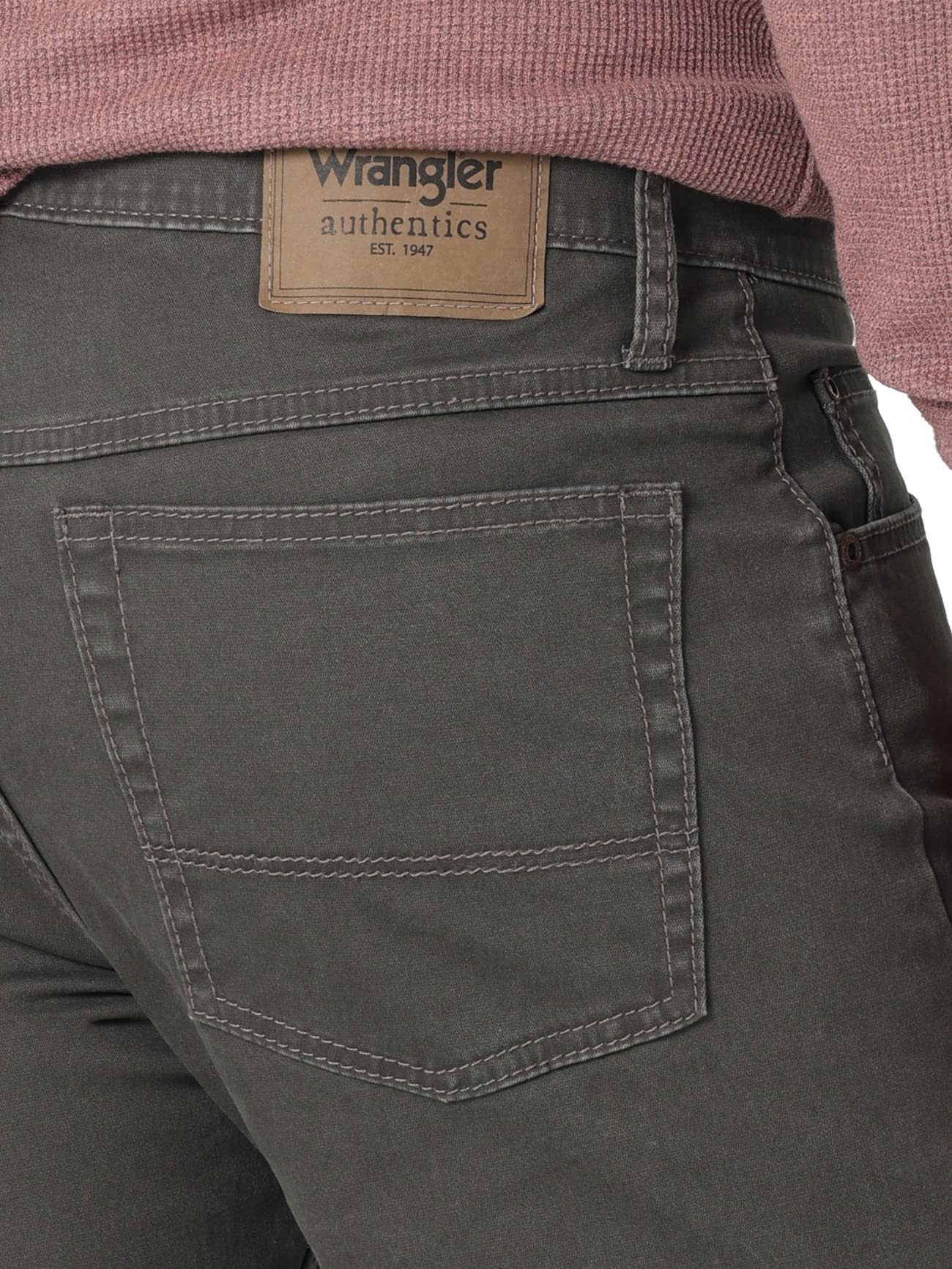 Wrangler Authentics Men's Slim Fit Straight Leg Jean, Anthracite, 40W x 32W