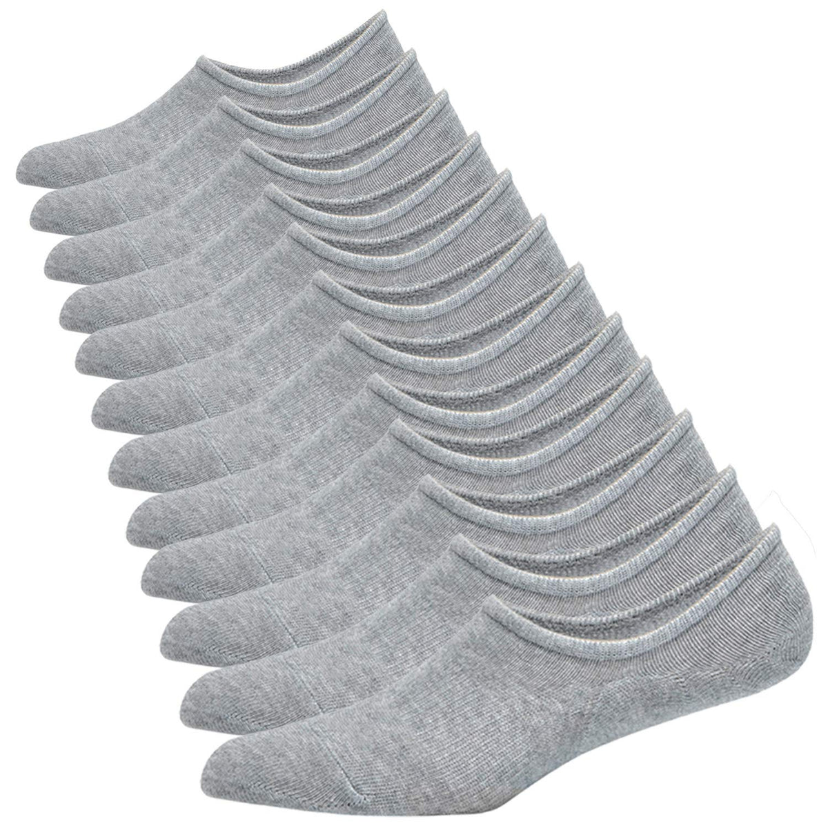 Jormatt 6 Pairs Men No Show Low Cut Socks Non Slip Athletic Sneaker Socks Comfort 100% Cotton Invisible Casual Invisible Socks F 6.5-10