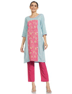 Aurelia Womens Viscose Kurta & Trouser (22ONAS13031-505130_Blue_2XL)