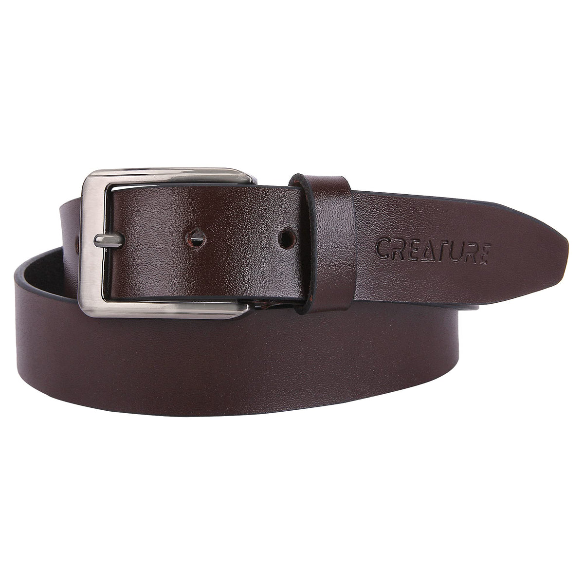 Creature Plain Solid Formal/Casual Brown Genuine Leather Belts For Men CreTmb12632 32