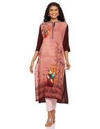 Diverse Women'S Rayon Regular Fit Straight Kurtis (Dcwlf04Rc14L39-4638K_Dusky Pink_M)