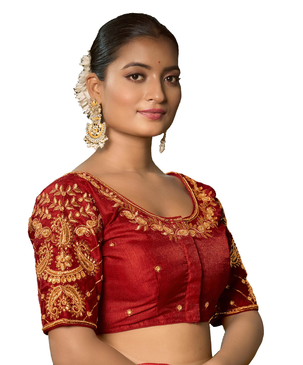 Pujia Mills WomenS Readymade Blouse Embroidery Multi Coding Maggam Work Sequence Work Indian Ethnic Designer Stitched Readymade