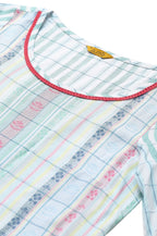 Aurelia Women Viscose Rayon Dobby Floral Yarn Dyed Straight Kurta