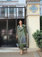ANNI DESIGNER Womens Rayon Blend Solid Straight Kurta with Pant & Dupatta (Raja Saab Green-VKS11_S_Green_Small)