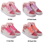 Puzeam Upgrade Tight Weave Flat Shoelaces 28 Colors 5/16 Wide Shoe Laces for Sneakers-Beige-100