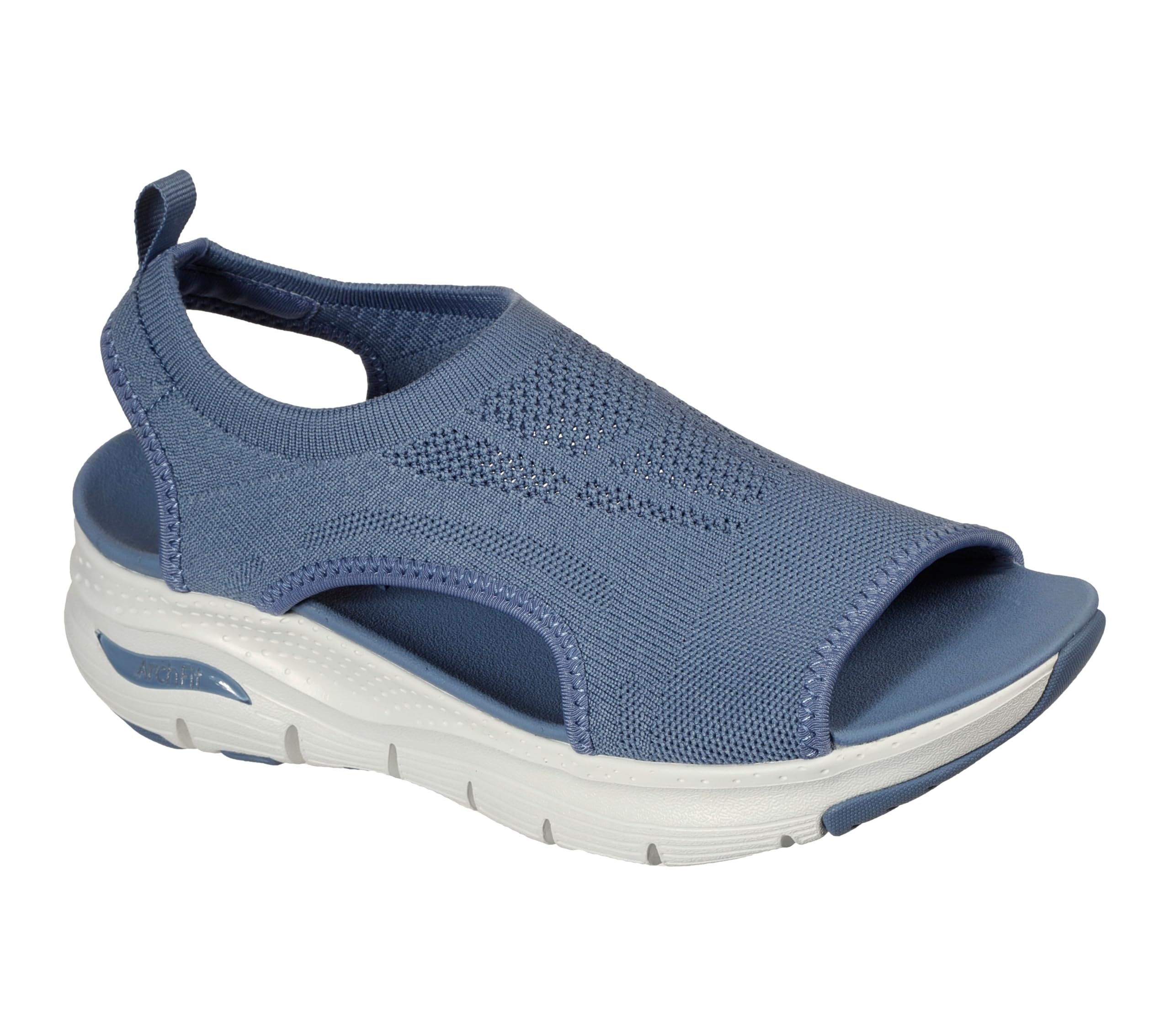Skechers Arch Fit-City Catch Womens Knit Slip-On Sandals, Slate, 6