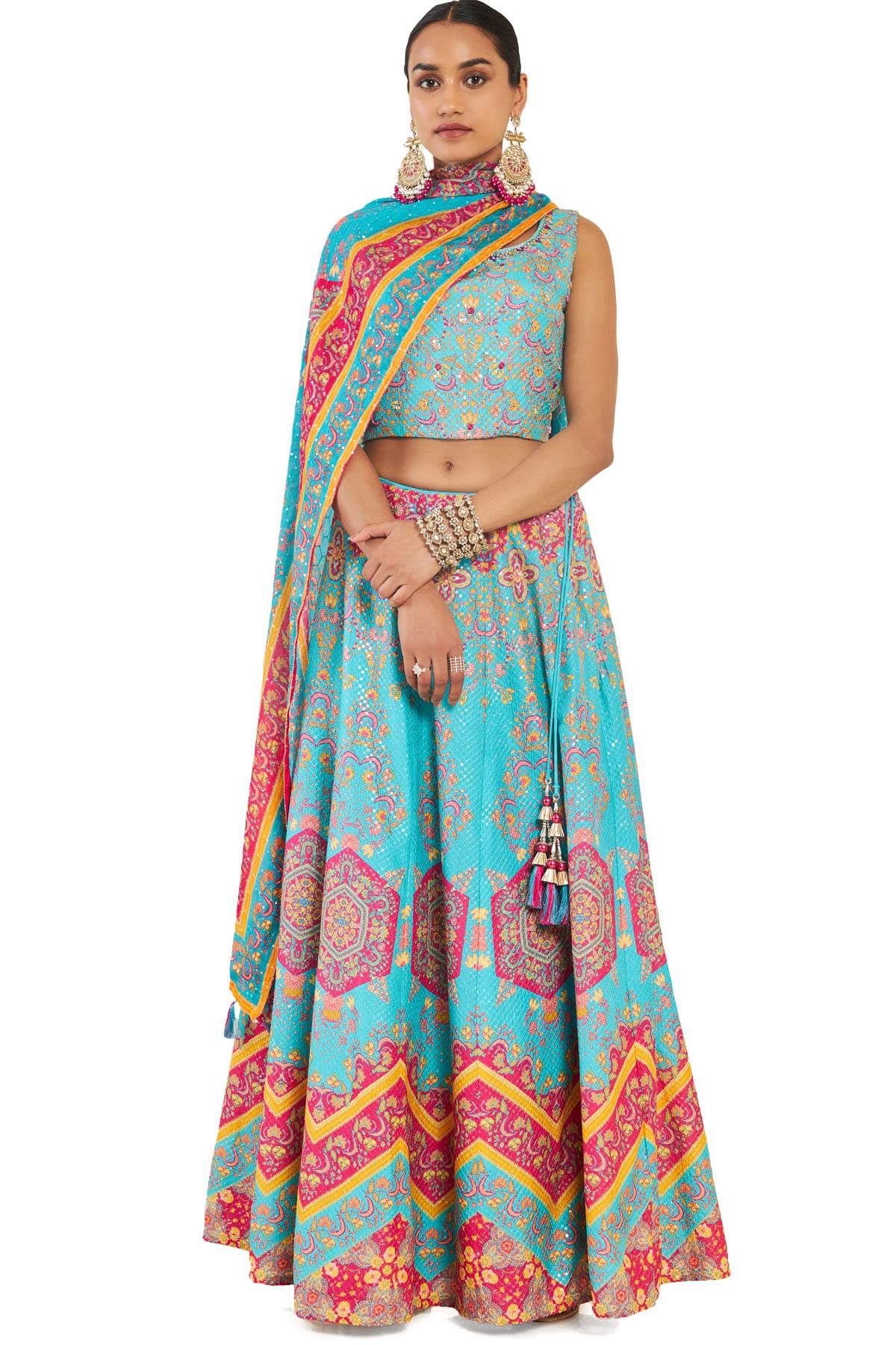 Soch Women Cotton Blend Floral Ethnic Wear