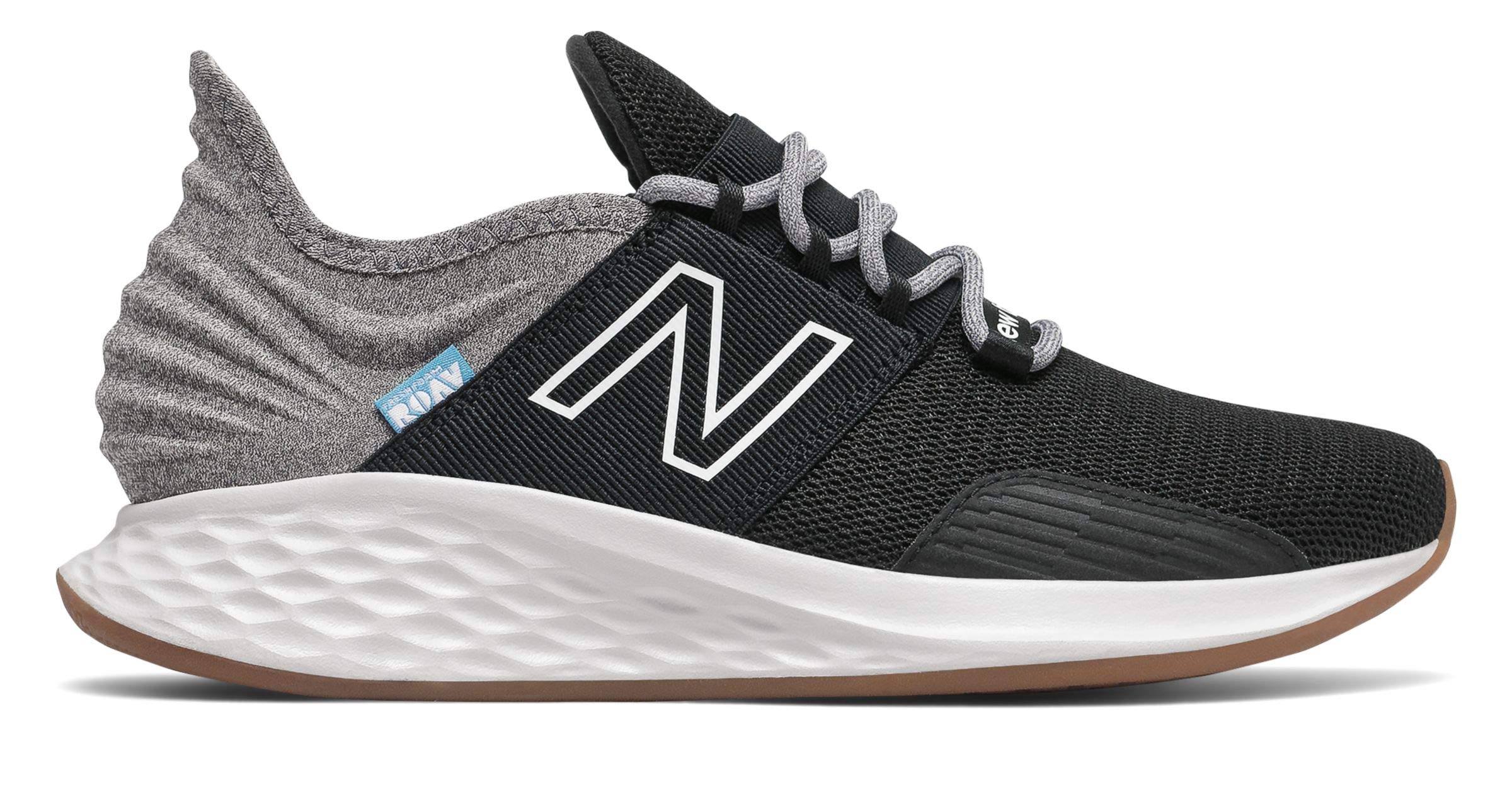 New Balance Women's Fresh Foam Roav V1 Sneaker, Black/Light Aluminum, 7 M US