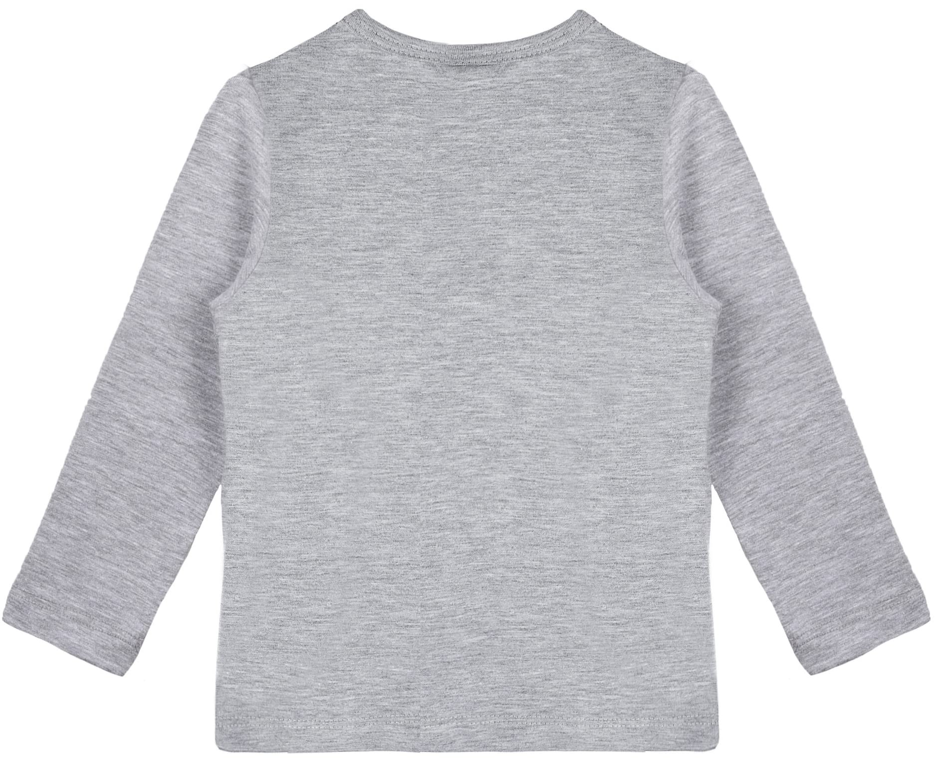 Lilax Girls' Basic Long Sleeve Round Neck Cotton T-Shirt 5 Grey