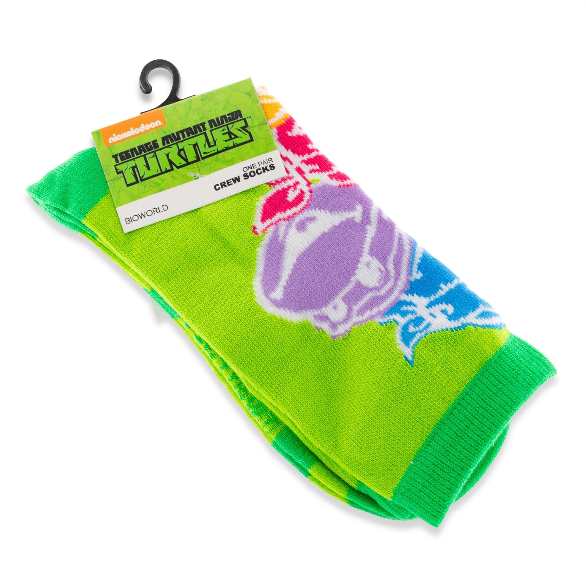 Teenage Mutant Ninja Turtles Striped Junior Crew Socks