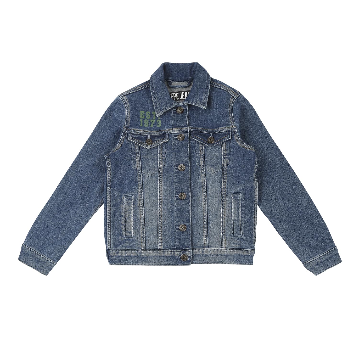 Pepe Jeans BoyS A-Line Coat (Pb401164J67_Denim