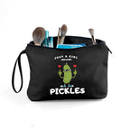 SEAMOON Birthday Gifts for Friends Female, Pickle Gifts, Black Makeup Bag, Friendship Gifts for Women,Fun Gifts for Women,Daught