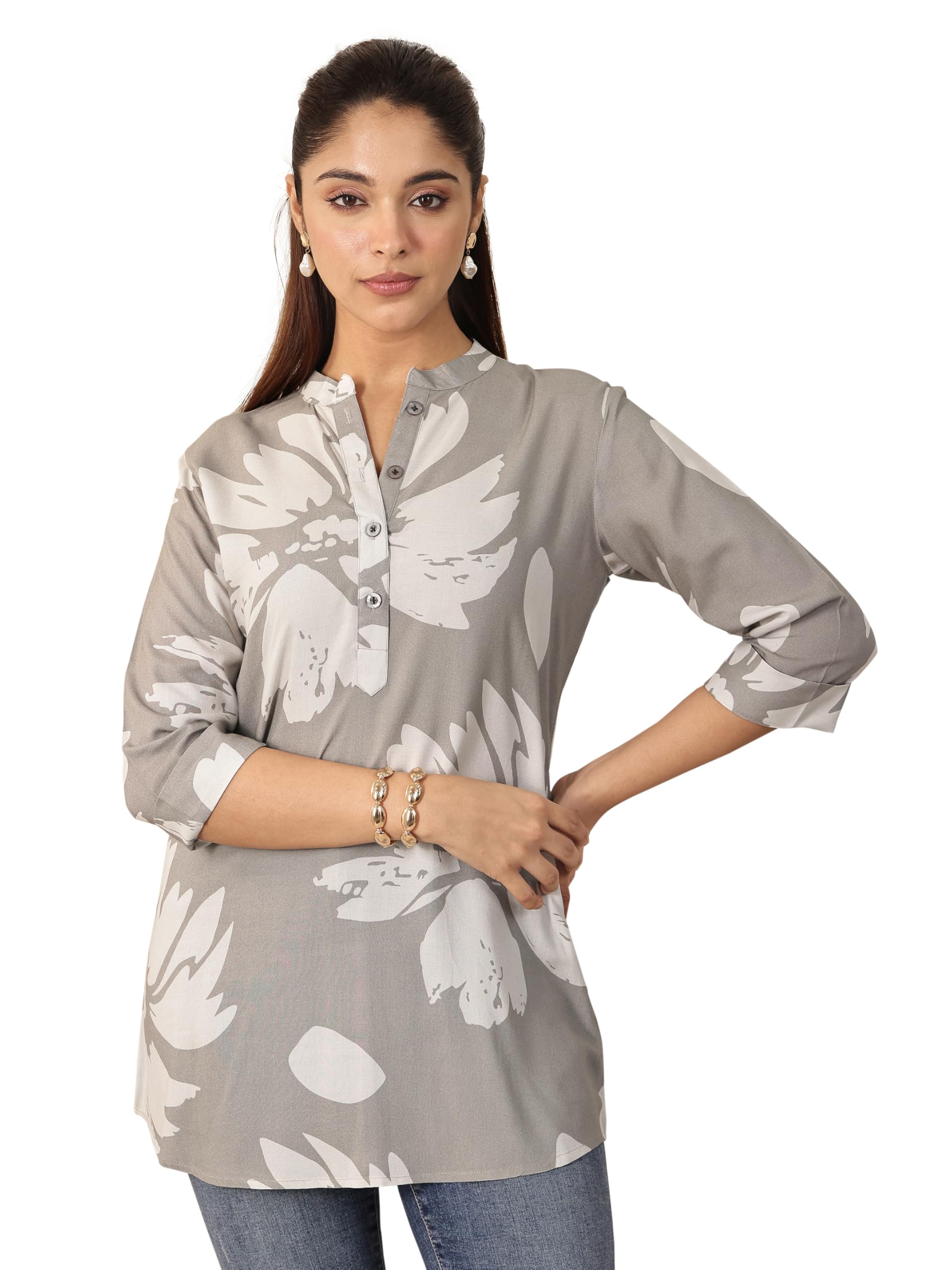 Libas Womens Printed Viscose Straight Kurti For Women