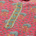 Anubhutee Womens Ethnic Motifs Printed Regular Gotta Patti Kurta With Trousers