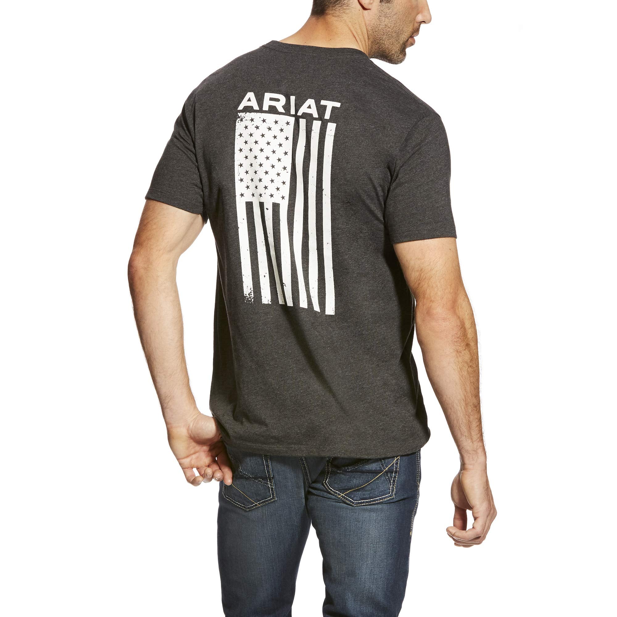 Ariat Male Freedom T-Shirt Charcoal Heather Medium