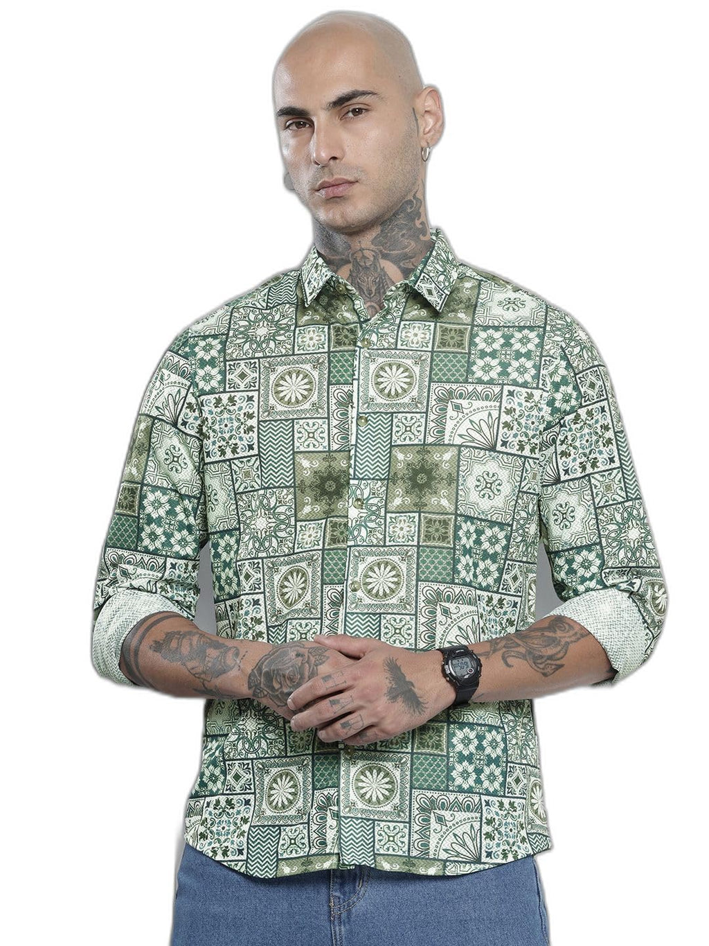 The Indian Garage Co Mens Indie Print Regular Fit Shirt