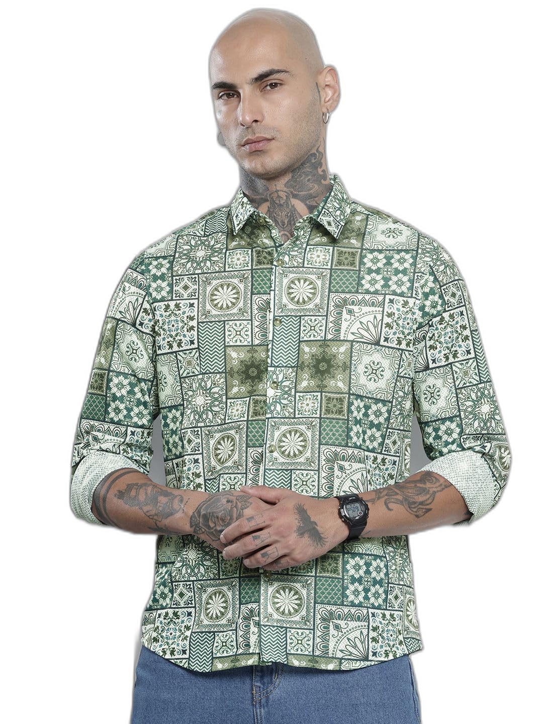 The Indian Garage Co Mens Indie Print Regular Fit Shirt