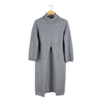 LONG COURTNEY SLIT PONCHO - GRAY