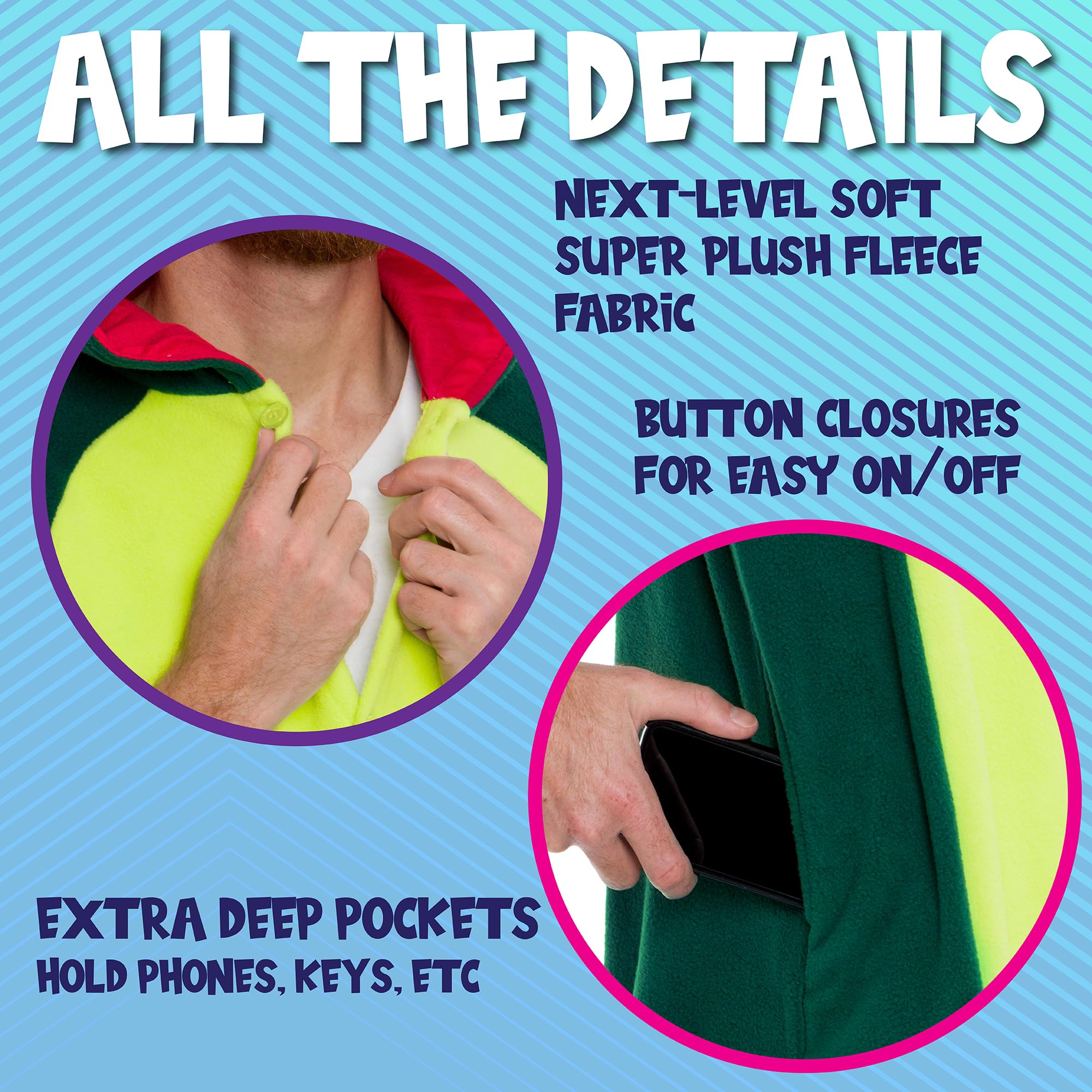 Funziez! Dinosaur Costume - Trex Cosplay - Reptile One Piece Pajama (Green, XX-Large)