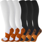 bropite Copper Compression Socks for Men & Women Circulation- 6 Pairs 20-30mmhg Support Compression Socks - Best for Running, At
