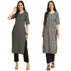 Tee Projekt Straight Kurta & Pant For Women Ethnic Kurta Set For Women (Pack Of 2)