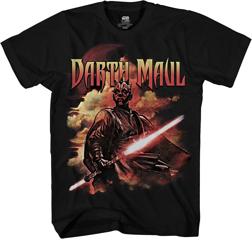 STAR WARS Darth Maul Dark Zabrak Sith Jedi T-Shirt(Black,SM)