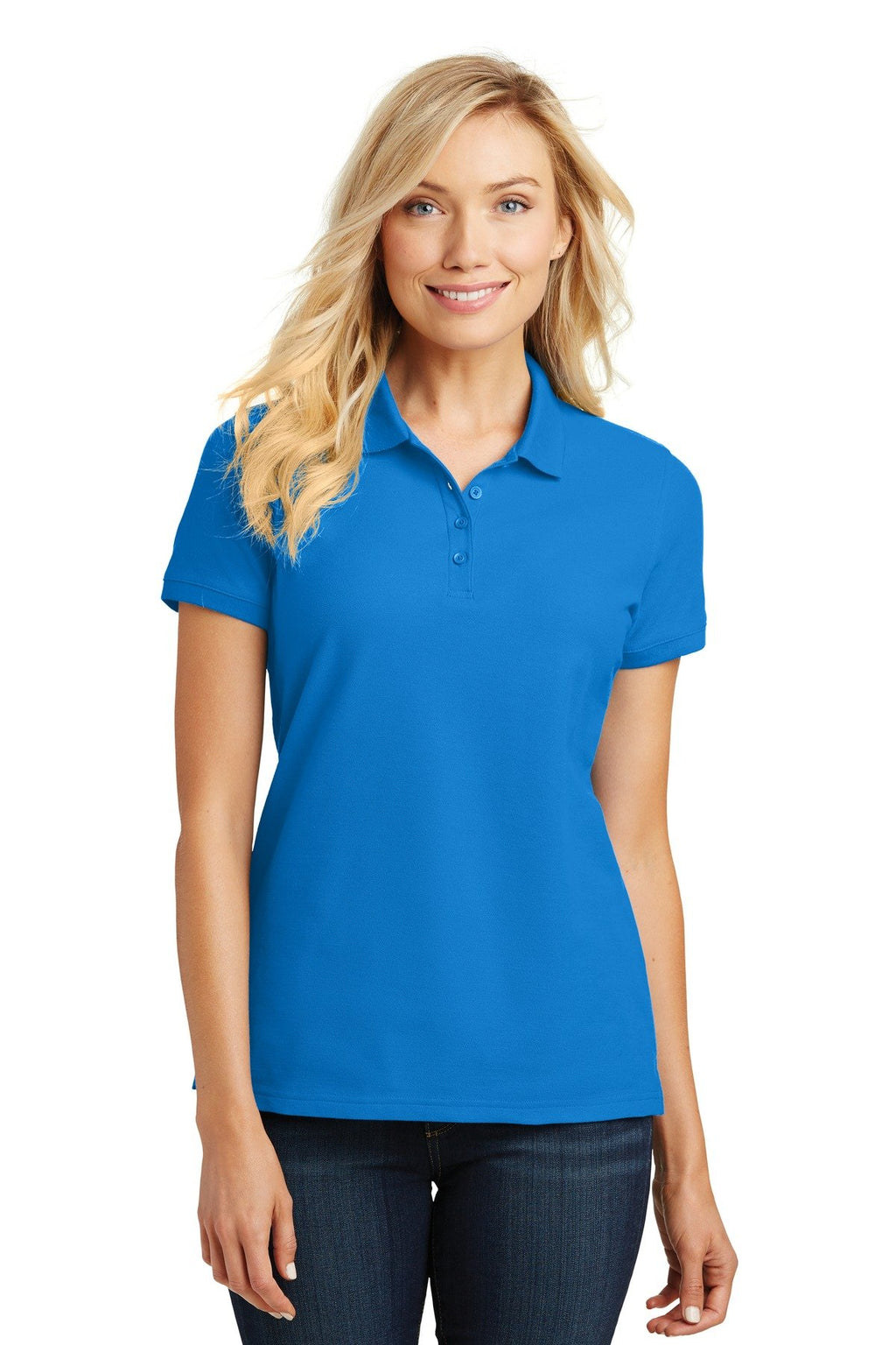 Port Authority Ladies core classic Pique Polo L100 coastal Blue M