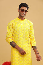 Be Active MenS Cotton Regular Kurta (C-399-1_Yellow
