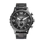 Fossil Men's Nate Quartz Stainless Steel Chronograph Watch, Color: Smoke (Model: JR1437)