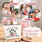 GevGuxLuo Dog Gifts for Dog Lovers, Dog Makeup Bag for Women with Mirror, Dog Birthday Gifts Ideas for Daughter Sister Bestie, C