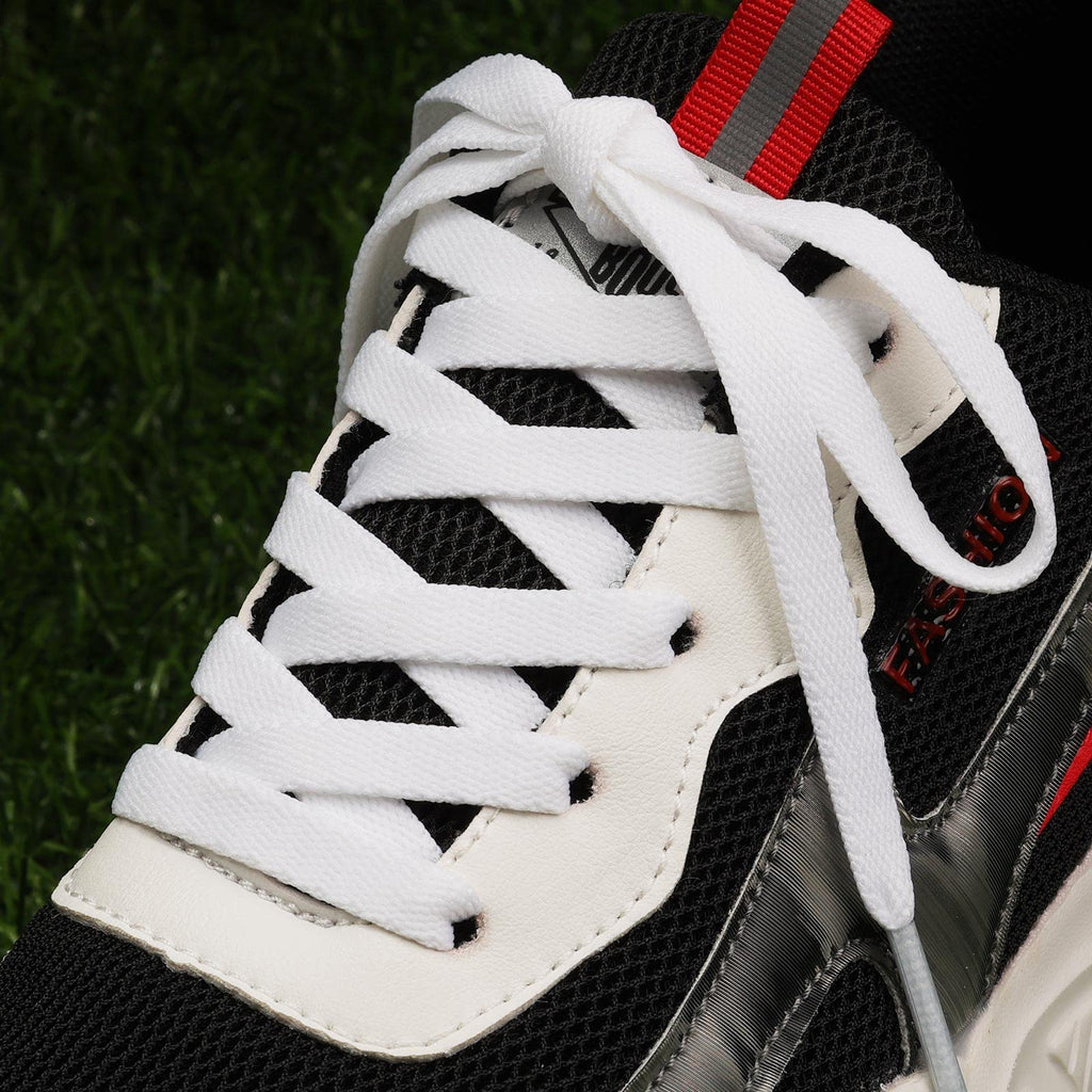 Puzeam Upgrade Tight Weave Flat Shoelaces 28 Colors 5/16 Wide Shoe Laces for Sneakers-Snow White -180